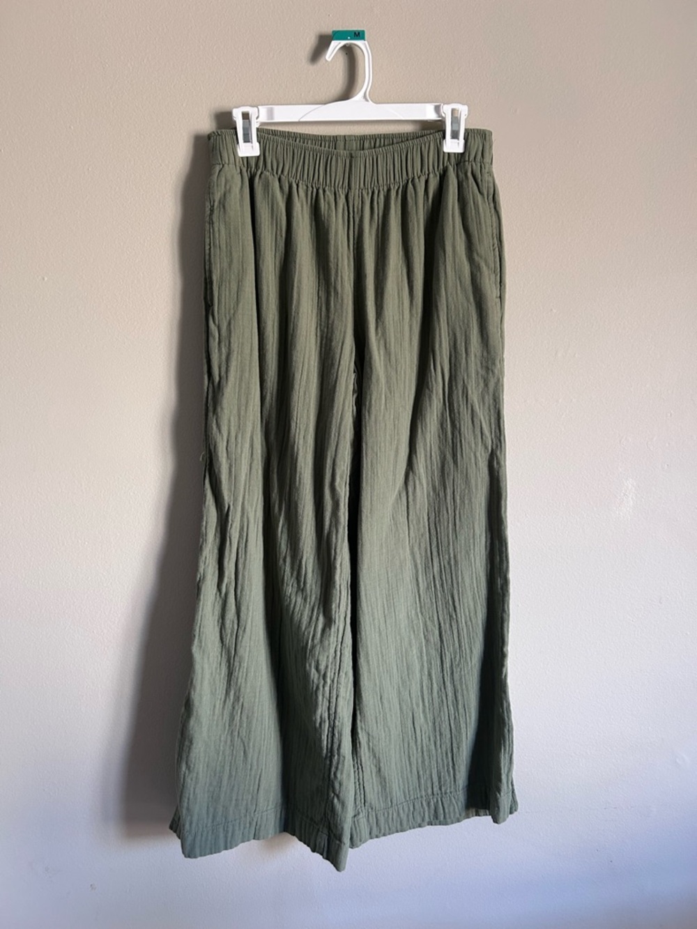 Relaxed Wide-Leg Cotton Muslin Pants